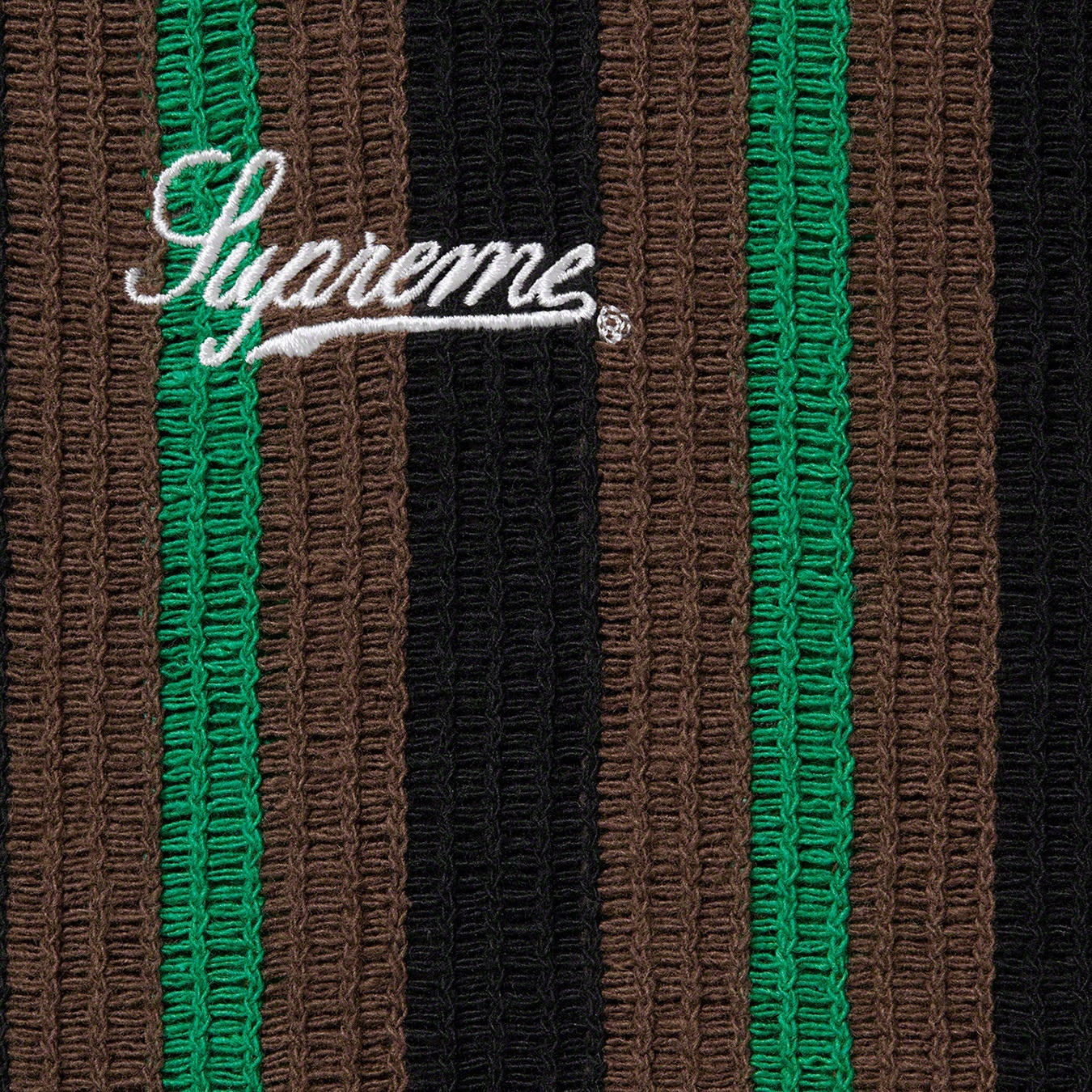 Open Knit Stripe Zip Polo view 6